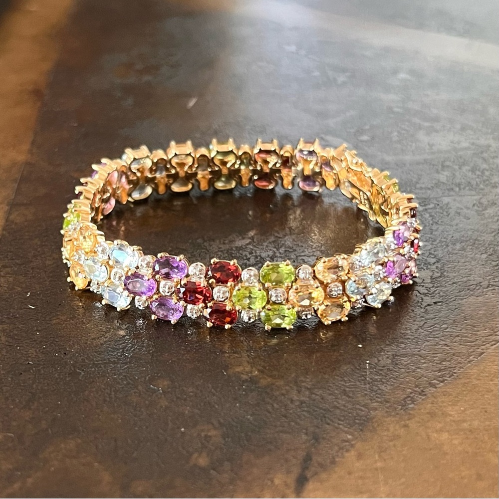 Ross Simons Multi-Color Gemstone Bracelet 7.25"